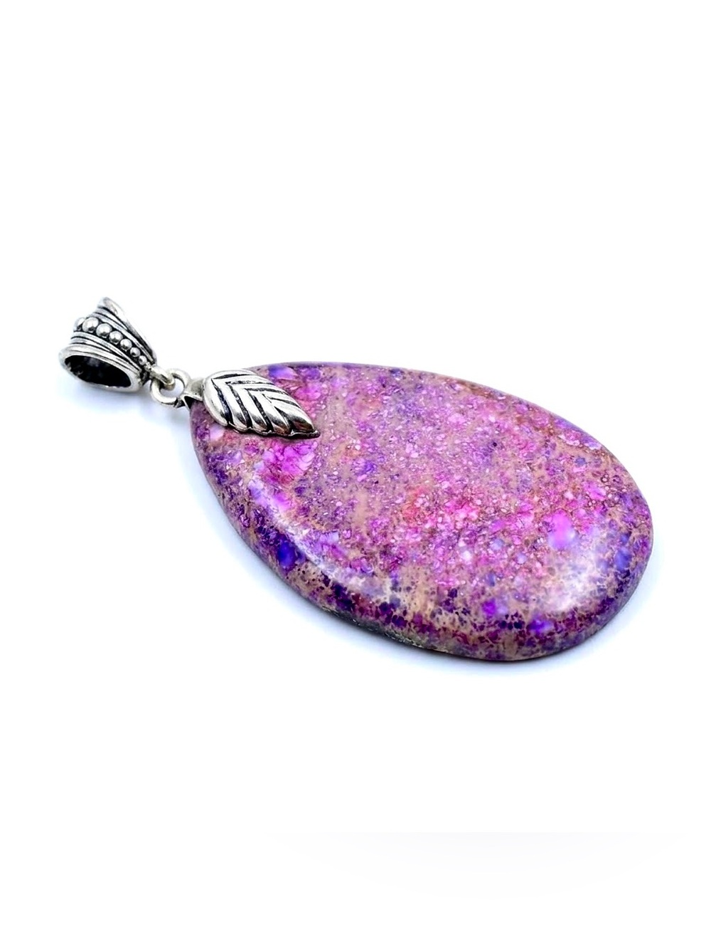 New Ice Purple Kingman Turquoise 925 Sterling Silver Handmade Pendant of 2.88"